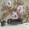 Kundenspezifische europäische 3D-Wandbilder-Tapete Blumen schöne Luxus-Desktop-Wandpapier für Schlafzimmer TV-Backdrop-Wand
