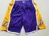 Men Basketball Tobias Harris Sweatpants Drawstring Wilt Chamberlain Shorts Elastic Waist Hip Pop Shareef Abdur Rahim Pant Team Sport Wear Yellow Purple White