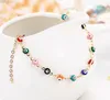 Bohemian Colorful Evil Eye Beads Caviglieri per donne Silver Colore Summer Ocean Beach Beach Bracciale Bracciale Legamera Gioielli