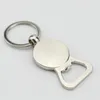 Nyckelringar 10 stycken/parti graverad flasköppnare Keyring bröllop favorit Keepake Key Chain Keychain Round Metal Alloy