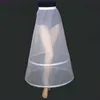 Kvinnors brud 2 hoops a-line fotledslängd full slip petticoat one-skikt elastisk midja bröllopsklänning crinoline underskjol