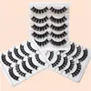 5Pairs Russian False Eyelash D Curl Natural 3D Faux Mink ciglio ciglia Wispy Spessa lunga Eye Eye Lashes Trucco di estensione