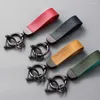 Keychains 2022 Cowhide Keychain Pendant Car Key Pendants Men and Women Personality High-end Hand Strap Chain Hanging Buckle Gift Miri22