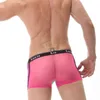 2022 couleurs populaires correspondant sous-vêtements hommes maille culotte transparente été respirant mince mais sexy short mi-taille 7pcs / lot T220816