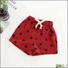 Shorts para crianças roupas para crianças meninas roupas de maternidade meninos meninos polka impressão crianças elástica cintura bea dhfw2