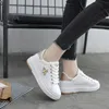 White Shoes Women Sneakers Platform Zapatos De Mujer Fashion Rhinestone Chaussures Femme Bee Lady Footware Patchwork Woman