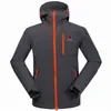 Spring Autumn Outdoor Man Soft shell Jacket Waterproof Thermal Hooded Coat Anti-UV Breathable Men Camping Hiking Jacket 201127