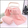 35X75Cm Luxury Super Large Towel Coral Fleece Absorbent Bath Towels Solid Color Comfortable Wash Face For Women Men Drop Delivery 2021 Suppl