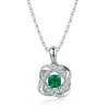 チェーンZHANHAO VINTAGE WOMEN JEWELLY ARRIVAL SETS LAB GROWN EMERALD STERLING SILVER 925 LONG PENDANT NECKECHAINS CHAINSCHAINS HEAL22