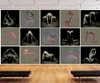 high quality material 3D wallpaper mural gym yoga gym photo wall background wallpapers home decor