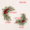 Decorative Flowers & Wreaths Wedding Welcome Board Artificial Flower Rose Corner Row Arrangement Party Arch Backdrop Decor Wall Hanging Flow