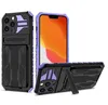 Armor Card Slot Cases Heave Duty Hybrid Shockproof Kickstand Protective Phone Cover for iPhone 14 13 12 11 Pro Max XR