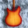 New product 6 strings ricken- backer electric guitar 2 piece of pick-up real photos red color beautiful