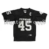 Na85 Top Quality 1 # 45 Boobie Miles Permian Panther Jersey Tous cousus Friday Night Lights Film Maillots Noir Blanc maillots de football