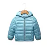 2021 Ny vinter Keep Warm Girls Boys Down Jacket 2-8-åriga Hooded Kids Down Jacka barn Födelsedag Present Ytterkläder Kläder J220718