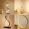 Lampes de table Dimmable LED Spirale Lampe 8 Forme Bureau Chevet Cercle Veilleuse Pour La Maison Salon Chambre Décor EU/US/AU/UK PlugTable