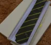 Lyxig designers Tie Fashion Silk Tyg Slips Klassisk Blå Slips Män Kontrollera Brev Neckwear Casual Handgjorda Necktull