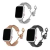 Stainless Steel Bracelet Adjustable Jewelry Strap For Apple Watch 41mm 45mm 44mm 42mm 40mm 38mm Bands Metal Link Iwatch Band Series 7 6 5 4 3 Se Wristband Accessories