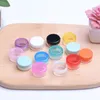 Frascos de cosméticos plásticos com tampas coloridas Recipiente de contêiner de glitter para cremes/amostra/maquiagem/glitter 5 g dh8650