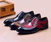 Vintage hommes richelieu chaussures classique Blake Oxfords bout d'aile chaussures habillées affaires formel hommes costume gris noir marron laçage Da046