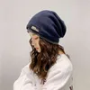 Wklejanie 7 kolorowanki akrylowy zimowy kapelusz dla kobiety stały kolor unisex hood jesienne czapki ciepłe miękkie zimowe czaszki prezent j220722