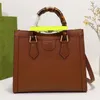 Small Bamboo Tote Bag Leather Designer Luxury Mini Classic Handbag Flap Queilted Totes Crossbodys Purses Shoulder Bag for Women Purse