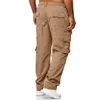 Herren-Cargohose im Freien, locker, leicht, taktisch, Sport, Freizeithose, Wandern, Jogger, klassische Passform, mehrere Taschen