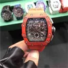 시계 손목 시계 디자이너 럭셔리 남성 기계공 시계 Richa Milles Wristwatch Millesrd의 동일한 배럴 기질 Luminous Men 's Carbon Fi