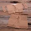 Fashion Beach Bikini Set Knitting Swimsuit Crochet Bohemia Style Off Axla Bathing Handgjorda Tassels Sexig BH W220425