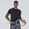 LL-A19 Yogaoutfit Gymkläder för män Sommarträning Fitnesskläder Sportkläder Tåg Löpning Kortärmade tågskjortor Utomhuströjor