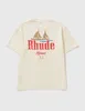 Verão camisetas Designers Mens Rhude Tees Polos Esportes Ao Ar Livre Fitness Crewneck Pescoço Redondo Secagem Rápida Vela Tee Impresso T-shirt de Manga Curta