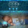 Star Projector Galaxy Lighting Starry Ocean Wave 2 In 1 Projectors with Remote Control 10 Colors 3 Lighting Mode Built-in Bluetooth Speaker Timer Function