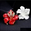 Szpilki broszki biżuteria różowe kwiat róży kobiety błyszczące pin ślubna kwiaty pinki imprezowe broszka