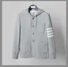 2024 Fashion Brand Blazer Men British Casual Suit Slim Fit Mens Jacket Spring and Autumn Cotton Hooded Coat