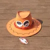 Animeace luffy cosplay ess hattar sombrero luffy vuxen halloween unisex cowboy cap tecknad huvudkläder kostymtillbehör 2205136891162