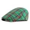 Berretti Plaid Estate Berretto di edera Retro Uomo Cappello da ragazzo Vintage Becco d'anatra con visiera Gatsbay Piatto Traspirante Pittore Boina Visiera DropshipBerets