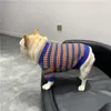 Jumper de animal de estimação de malha para pequenos cães médios estilo arco-íris camisola cão francês bulldog roupa inverno quente cachorrinho trajes cx220331