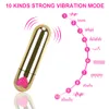 Strong Vibration 10 Frequency Female Masturbation sexy Toys for Women G-spot Clitoris Stimulator Mini Bullet Vibrator Dildo Beauty Items