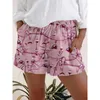 Short masculin poches de la mode féminine salon de vêtements de sport en été imprimé floral avec et lâche cordon de cordon de plage de plage