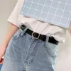 Cinturones de moda para mujeres cinturón de metal no poroso hebilla jeansthin damas negras correa vintage cintura femenina 2.3 cm WidthBeltsBelts
