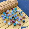 Arts And Crafts Arts Gifts Home Garden 8X11Mm Polygon Plating Edge Natural Crystal Stone Charms Rose Quartz Pendants Trend Dhwf7