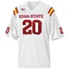 NCAA Custom Iowa State College Cyclones Football Jerseys Ed Sean Shaw Jr. Real Mitchell Allen Lazard Breece Hall Kyle Kempt Jersey