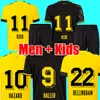 Reus Soccer Jerseys 22 23 Season Haller 2022 2023 Voetbal voetbal Top Shirt Neongelb Bellingham Hummels Brandt Dortmund Hazard Yeyna Men Kids Kit Maillot de Foot
