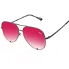 Солнцезащитные очки бренд бренд женщины зеркал пилот для модного вождения путешествия по градиент очки женские очки mujersunglasses