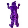 Halloween Purple Tiger Mascot Costumes High quality Cartoon Mascot Apparel Performance Carnival Adult Size Event Promotional Advertising Clothings