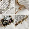 Avondtassen mode gewatteerde dames koppeling portemonnee parel clip tas schouder metalen ketting luxe handtas en vrouw corsbody bagsevening