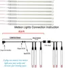 문자열 LED 8tubes 떨어지는 비 유성 샤워 조명 방수 크리스마스 홈 장식 요정 화려한 효과 방수 방수