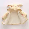 6-36 Months Baby Girls Coat Winter Thick Warm Newborn Clothes Cute Rabbit Ears Sweet Strawberry Printed Baby Coat Birthday Gift J220718