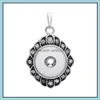 Pendentif Colliers Mode Sier Métal Snap Bouton Collier Strass Fleur Rétro DIY 18mm Gingembre Boutons Bijoux Drop De Carshop2006 Dhze4