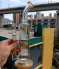 Желтый 12-дюймовый двойной слой стеклянный водный бонг кальяны с переработчиком Perclator шин для курительных труб